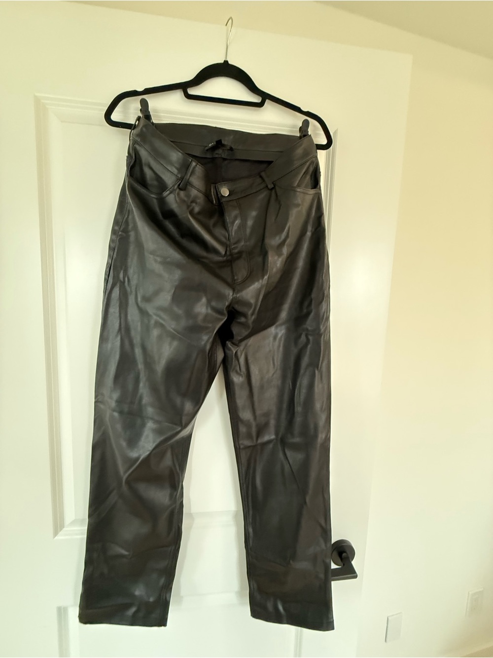 Black Faux Leather Women’s Pants